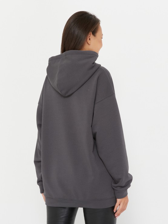 oversized hoodie graphite