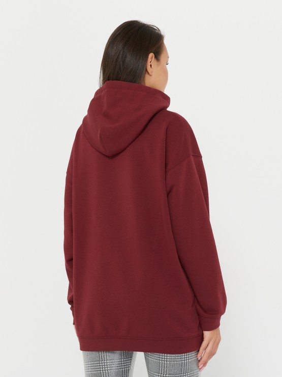 oversized hoodie merlot